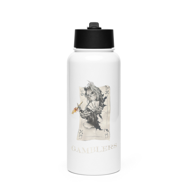 G-Co 38504401 Stainless Steel Water Bottle with a Straw Lid