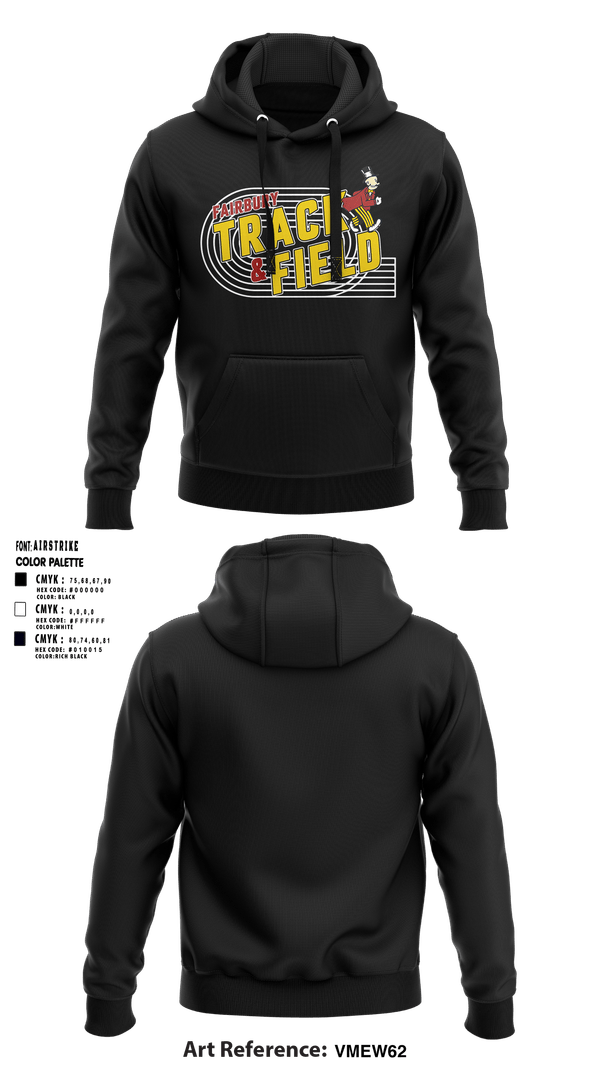 Hoodie, Fairbury Jeffs Track & Field, Track & Field, Teamtime, Team time, sublimation, custom sports apparel, team uniforms, spirit wear, spiritwear, sports uniforms, custom shirts, team store, custom team store, fundraiser sports, apparel fundraiser