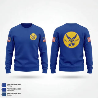Crew Neck Sweatshirt, Samuel Clemens Tx-82 AFJROTC, Air Force, Teamtime, Team time, sublimation, custom sports apparel, team uniforms, spirit wear, spiritwear, sports uniforms, custom shirts, team store, custom team store, fundraiser sports, apparel fundraiser