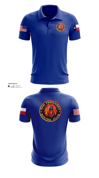 Short Sleeve Performance Polo, San Fernando Boxing Club, Spirit Store, Teamtime, Team time, sublimation, custom sports apparel, team uniforms, spirit wear, spiritwear, sports uniforms, custom shirts, team store, custom team store, fundraiser sports, apparel fundraiser