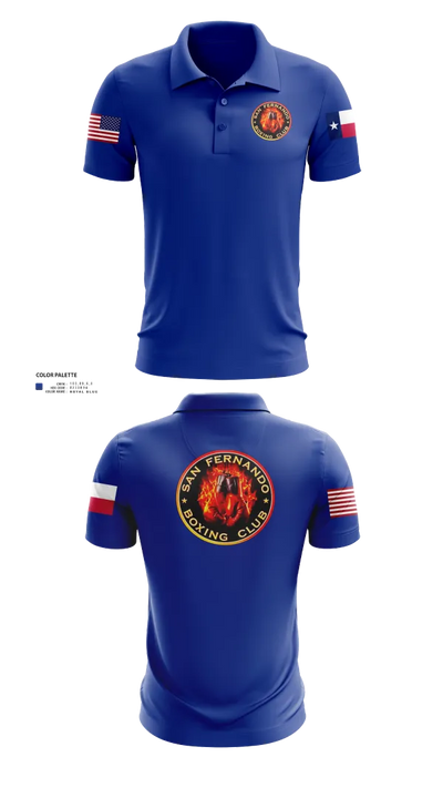 San Fernando Boxing Club 92427997 Short Sleeve Performance Polo - 52 (1)