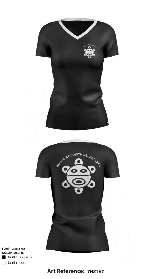 Womens Short Sleeve Vneck Shirt, Taino Wrestling Club, Wrestling, Teamtime, Team time, sublimation, custom sports apparel, team uniforms, spirit wear, spiritwear, sports uniforms, custom shirts, team store, custom team store, fundraiser sports, apparel fundraiser