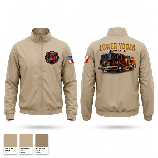 Windbreaker, Lower Yoder fire, Fire Department, Teamtime, Team time, sublimation, custom sports apparel, team uniforms, spirit wear, spiritwear, sports uniforms, custom shirts, team store, custom team store, fundraiser sports, apparel fundraiser