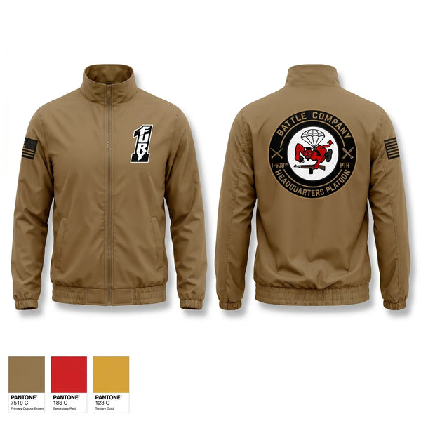 Windbreaker, BATTLE COMPANY 1-508PIR, Army, Teamtime, Team time, sublimation, custom sports apparel, team uniforms, spirit wear, spiritwear, sports uniforms, custom shirts, team store, custom team store, fundraiser sports, apparel fundraiser