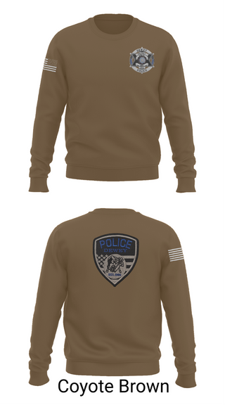 Crew Neck Sweatshirt, Dewey Police Department, , Teamtime, Team time, sublimation, custom sports apparel, team uniforms, spirit wear, spiritwear, sports uniforms, custom shirts, team store, custom team store, fundraiser sports, apparel fundraiser