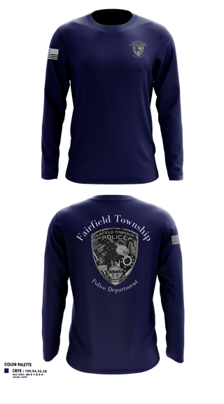 Long Sleeve Performance Shirt, Fairfield Township PoliceFairfield Township Police, Police, Teamtime, Team time, sublimation, custom sports apparel, team uniforms, spirit wear, spiritwear, sports uniforms, custom shirts, team store, custom team store, fundraiser sports, apparel fundraiser