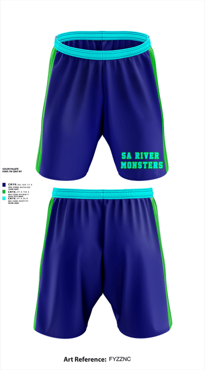 SA River Monsters 50598959 Athletic Shorts With Pockets - 1