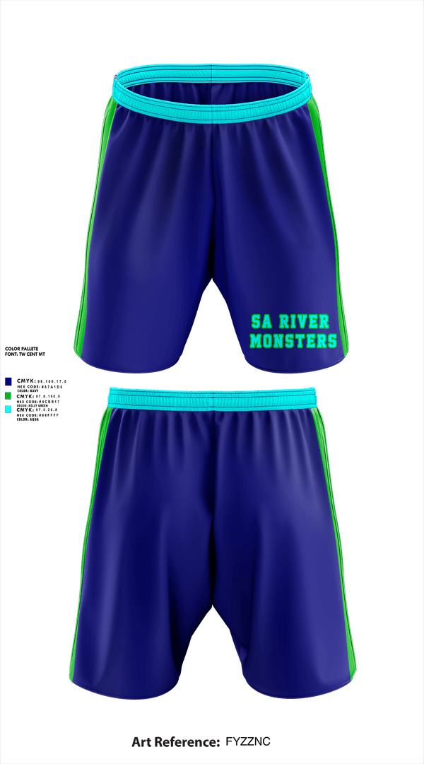 Athletic Shorts With Pockets, SA River Monsters, Baseball, Teamtime, Team time, sublimation, custom sports apparel, team uniforms, spirit wear, spiritwear, sports uniforms, custom shirts, team store, custom team store, fundraiser sports, apparel fundraiser