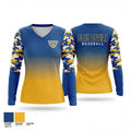 Mathews Blue Devils 41857023 Women's Long Sleeve V-neck Shirt - 1