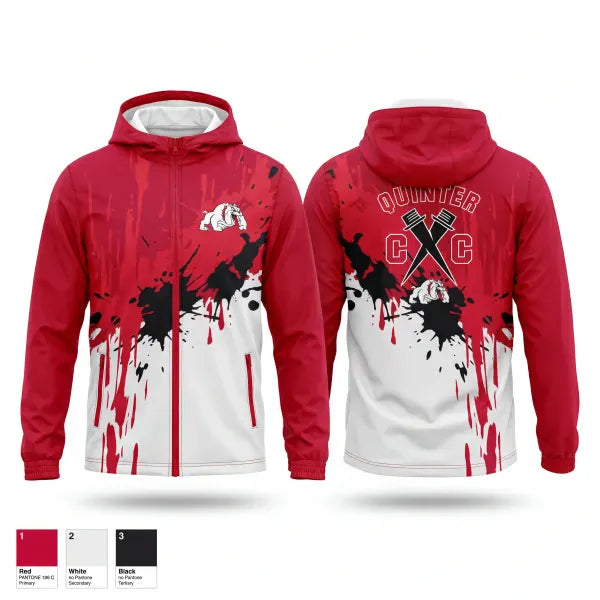 Windbreaker, Quinter Bulldogs, Cross Country, Teamtime, Team time, sublimation, custom sports apparel, team uniforms, spirit wear, spiritwear, sports uniforms, custom shirts, team store, custom team store, fundraiser sports, apparel fundraiser