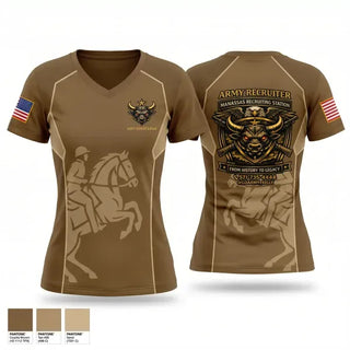 Womens Short Sleeve Vneck Shirt, Recruiter, Army, Teamtime, Team time, sublimation, custom sports apparel, team uniforms, spirit wear, spiritwear, sports uniforms, custom shirts, team store, custom team store, fundraiser sports, apparel fundraiser