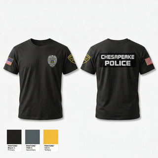 Old School Cotton Feel Shirt, Chesapeake Police, Police, Teamtime, Team time, sublimation, custom sports apparel, team uniforms, spirit wear, spiritwear, sports uniforms, custom shirts, team store, custom team store, fundraiser sports, apparel fundraiser