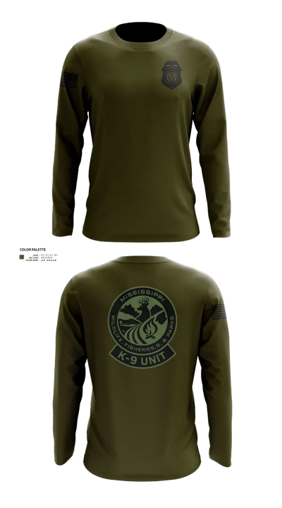 MDWFP K9 21939837 Long Sleeve Performance Shirt 201
