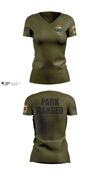 Womens Short Sleeve Vneck Shirt, York County Park Ranger Division, Police, Teamtime, Team time, sublimation, custom sports apparel, team uniforms, spirit wear, spiritwear, sports uniforms, custom shirts, team store, custom team store, fundraiser sports, apparel fundraiser
