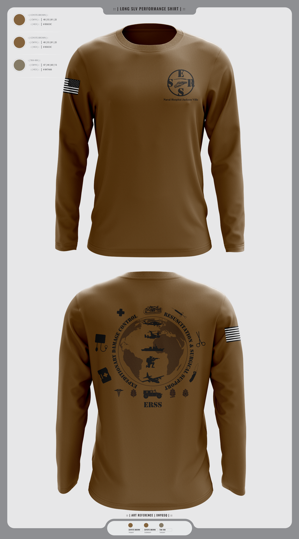 Long Sleeve Performance Shirt, Naval Hospital Jacksonville ERSS, , Teamtime, Team time, sublimation, custom sports apparel, team uniforms, spirit wear, spiritwear, sports uniforms, custom shirts, team store, custom team store, fundraiser sports, apparel fundraiser