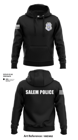 Hoodie, Salem Police, Police, Teamtime, Team time, sublimation, custom sports apparel, team uniforms, spirit wear, spiritwear, sports uniforms, custom shirts, team store, custom team store, fundraiser sports, apparel fundraiser