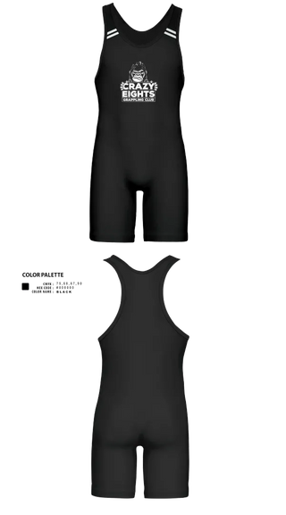 Wrestling Singlet, Crazy Eights Grappling Club, Wrestling, Teamtime, Team time, sublimation, custom sports apparel, team uniforms, spirit wear, spiritwear, sports uniforms, custom shirts, team store, custom team store, fundraiser sports, apparel fundraiser