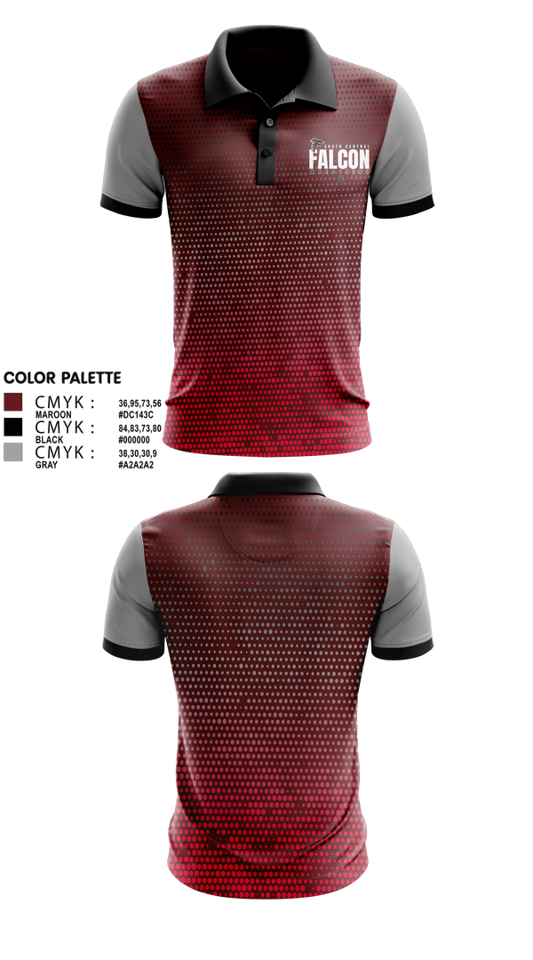 Short Sleeve Performance Polo, Soutch Central High School Falcons, Wrestling, Teamtime, Team time, sublimation, custom sports apparel, team uniforms, spirit wear, spiritwear, sports uniforms, custom shirts, team store, custom team store, fundraiser sports, apparel fundraiser