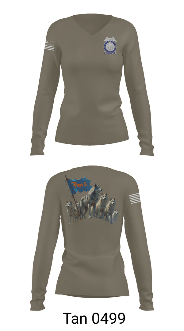 Womens Long Sleeve Vneck Shirt, GSP POST 5 DALTON, Police, Teamtime, Team time, sublimation, custom sports apparel, team uniforms, spirit wear, spiritwear, sports uniforms, custom shirts, team store, custom team store, fundraiser sports, apparel fundraiser