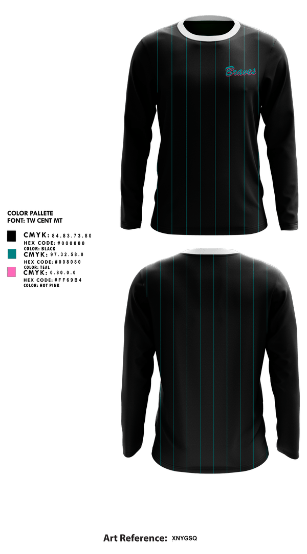 Long Sleeve Performance Shirt, Salina Braves, Softball, Teamtime, Team time, sublimation, custom sports apparel, team uniforms, spirit wear, spiritwear, sports uniforms, custom shirts, team store, custom team store, fundraiser sports, apparel fundraiser