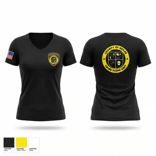 Womens Short Sleeve Vneck Shirt, Crime Scene Unit, Police, Teamtime, Team time, sublimation, custom sports apparel, team uniforms, spirit wear, spiritwear, sports uniforms, custom shirts, team store, custom team store, fundraiser sports, apparel fundraiser