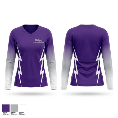 Michael Lomsdalen Women's Long Sleeve V-neck Shirt - 1
