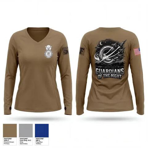 Womens Long Sleeve Vneck Shirt, 460 SFS, Air Force, Teamtime, Team time, sublimation, custom sports apparel, team uniforms, spirit wear, spiritwear, sports uniforms, custom shirts, team store, custom team store, fundraiser sports, apparel fundraiser