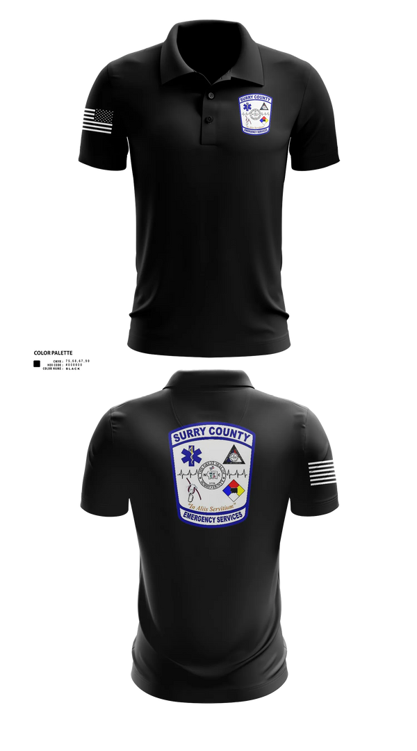 Short Sleeve Performance Polo, Surry County EMS, EMS/EMT, Teamtime, Team time, sublimation, custom sports apparel, team uniforms, spirit wear, spiritwear, sports uniforms, custom shirts, team store, custom team store, fundraiser sports, apparel fundraiser
