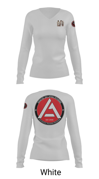 Womens Long Sleeve Vneck Shirt, Gracie JiuJitsu Athens, , Teamtime, Team time, sublimation, custom sports apparel, team uniforms, spirit wear, spiritwear, sports uniforms, custom shirts, team store, custom team store, fundraiser sports, apparel fundraiser