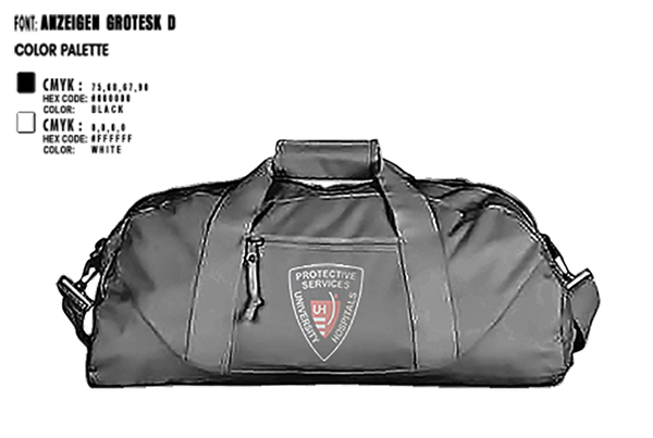 Duffle Bag, University Hospitals Protective Services, , Teamtime, Team time, sublimation, custom sports apparel, team uniforms, spirit wear, spiritwear, sports uniforms, custom shirts, team store, custom team store, fundraiser sports, apparel fundraiser