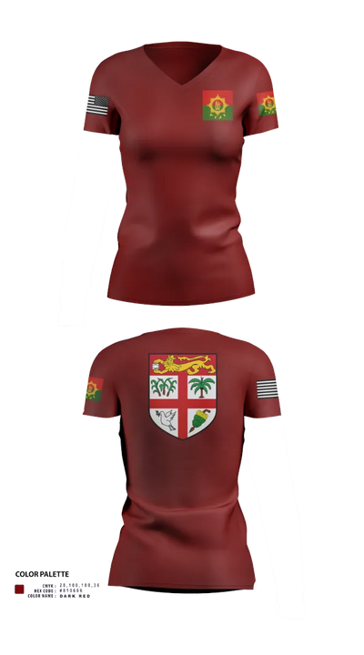 Tu Vakarau 38782154 Women's Short Sleeve V-neck Shirt - 21