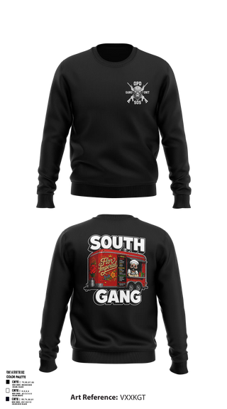 Crew Neck Sweatshirt, South Gang Unit, Police, Teamtime, Team time, sublimation, custom sports apparel, team uniforms, spirit wear, spiritwear, sports uniforms, custom shirts, team store, custom team store, fundraiser sports, apparel fundraiser