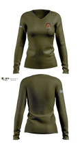 Washington County Fire Department Women's Long Sleeve V-neck Shirt - 100