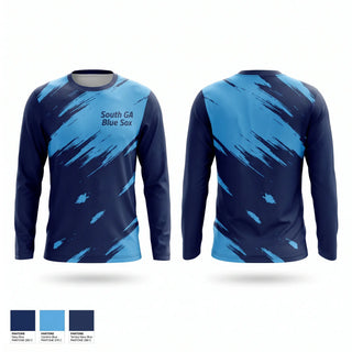 Long Sleeve Performance Shirt, South GA Blue Sox, Baseball, Teamtime, Team time, sublimation, custom sports apparel, team uniforms, spirit wear, spiritwear, sports uniforms, custom shirts, team store, custom team store, fundraiser sports, apparel fundraiser