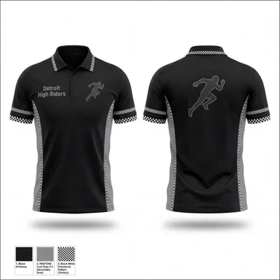 Detroit High Riders 74137297 Short Sleeve Performance Polo - 1