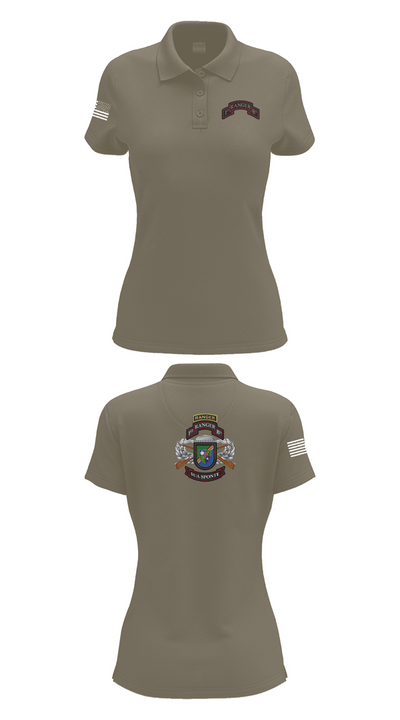 1/75 Ranger Battalion 18723676 Women's Short Sleeve Performance Polo  - 74