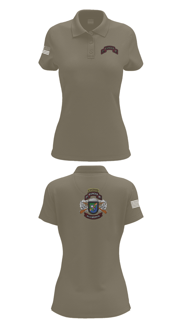 Womens Short Sleeve Performance Polo, 1/75 Ranger Battalion, Army, Teamtime, Team time, sublimation, custom sports apparel, team uniforms, spirit wear, spiritwear, sports uniforms, custom shirts, team store, custom team store, fundraiser sports, apparel fundraiser