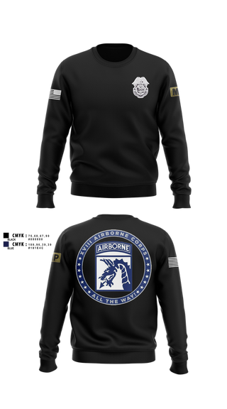 Crew Neck Sweatshirt, Fort Bragg Law Enforcement Company, Army, Teamtime, Team time, sublimation, custom sports apparel, team uniforms, spirit wear, spiritwear, sports uniforms, custom shirts, team store, custom team store, fundraiser sports, apparel fundraiser