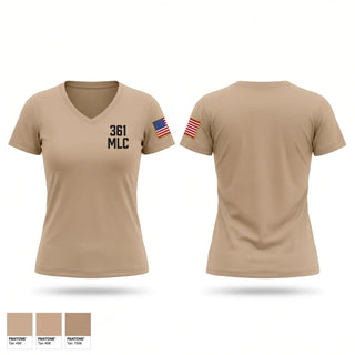 Womens Short Sleeve Vneck Shirt, 361 MLC, Army, Teamtime, Team time, sublimation, custom sports apparel, team uniforms, spirit wear, spiritwear, sports uniforms, custom shirts, team store, custom team store, fundraiser sports, apparel fundraiser