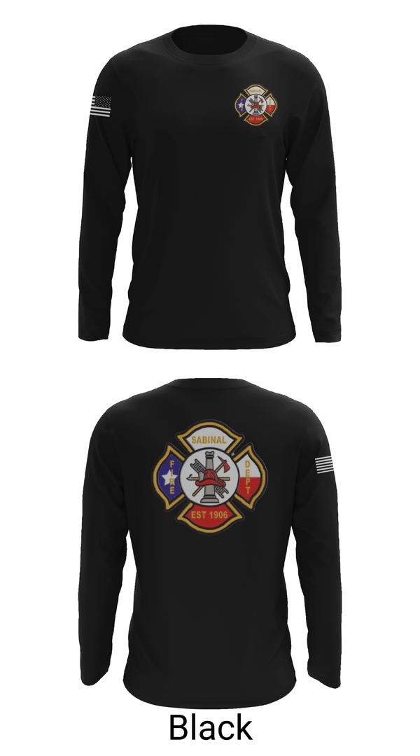 Long Sleeve Performance Shirt, Sabinal Volunteer Fire Department, Fire Department, Teamtime, Team time, sublimation, custom sports apparel, team uniforms, spirit wear, spiritwear, sports uniforms, custom shirts, team store, custom team store, fundraiser sports, apparel fundraiser