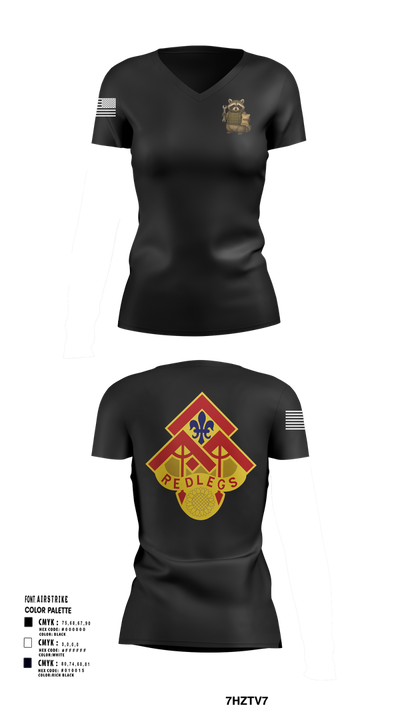 130th FAB 1935239 Women's Short Sleeve V-neck Shirt - 2