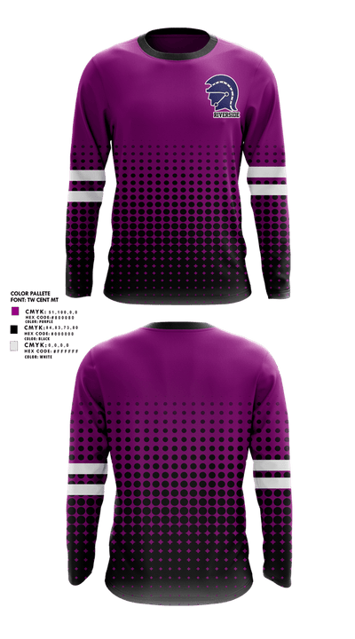 Riverside High School 91210653 Long Sleeve Performance Shirt 1