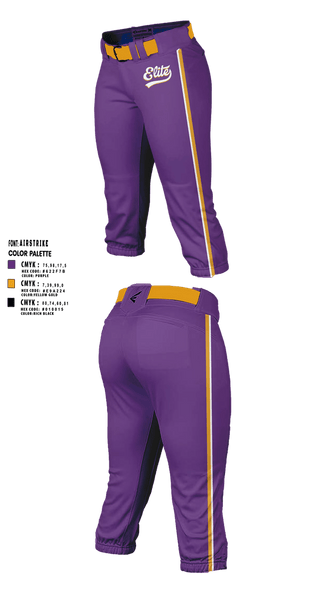 Softball Pants, Potosi Elite, Softball, Teamtime, Team time, sublimation, custom sports apparel, team uniforms, spirit wear, spiritwear, sports uniforms, custom shirts, team store, custom team store, fundraiser sports, apparel fundraiser