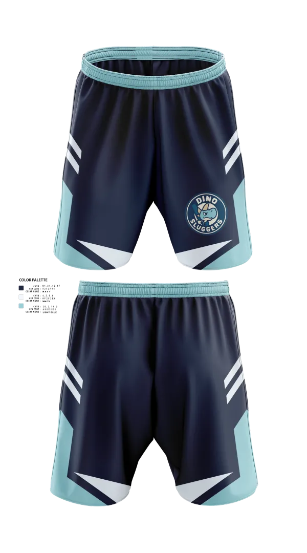 Athletic Shorts With Pockets, Dino Sluggers, Baseball, Teamtime, Team time, sublimation, custom sports apparel, team uniforms, spirit wear, spiritwear, sports uniforms, custom shirts, team store, custom team store, fundraiser sports, apparel fundraiser