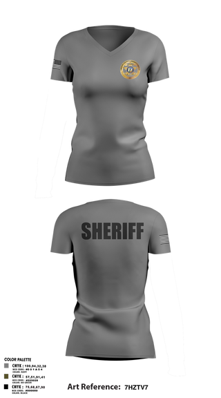 Womens Short Sleeve Vneck Shirt, Greene County Sheriff’s Office, Police, Teamtime, Team time, sublimation, custom sports apparel, team uniforms, spirit wear, spiritwear, sports uniforms, custom shirts, team store, custom team store, fundraiser sports, apparel fundraiser