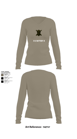 Womens Long Sleeve Vneck Shirt, 2/11 Battery H, Marines, Teamtime, Team time, sublimation, custom sports apparel, team uniforms, spirit wear, spiritwear, sports uniforms, custom shirts, team store, custom team store, fundraiser sports, apparel fundraiser