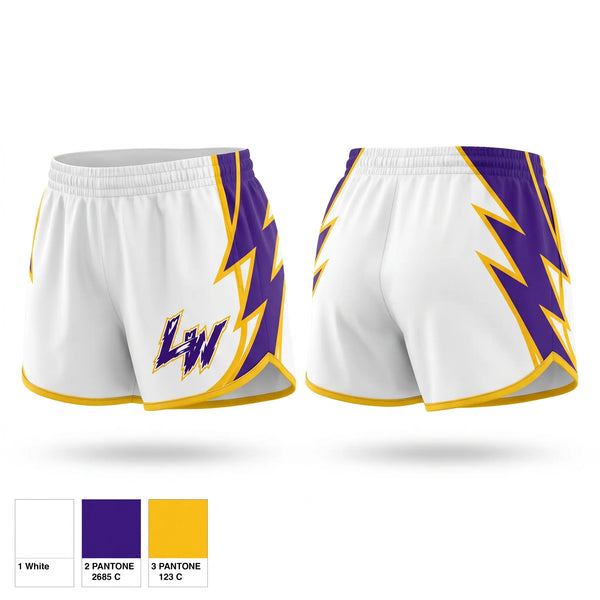 Womens Shorts, Live wire, Softball, Teamtime, Team time, sublimation, custom sports apparel, team uniforms, spirit wear, spiritwear, sports uniforms, custom shirts, team store, custom team store, fundraiser sports, apparel fundraiser