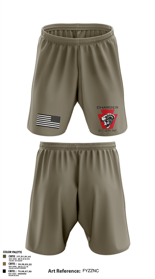 Athletic Shorts With Pockets, Charger Co. / 2-112th Infantry Battalion, National Guard, Teamtime, Team time, sublimation, custom sports apparel, team uniforms, spirit wear, spiritwear, sports uniforms, custom shirts, team store, custom team store, fundraiser sports, apparel fundraiser