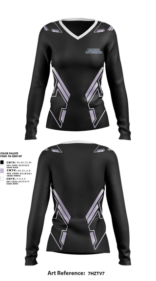 Womens Long Sleeve Vneck Shirt, Wranglers VBC, Women's Volleyball, Teamtime, Team time, sublimation, custom sports apparel, team uniforms, spirit wear, spiritwear, sports uniforms, custom shirts, team store, custom team store, fundraiser sports, apparel fundraiser