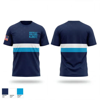 Old School Cotton Feel Shirt, Northeast Guilford NJROTC, Navy, Teamtime, Team time, sublimation, custom sports apparel, team uniforms, spirit wear, spiritwear, sports uniforms, custom shirts, team store, custom team store, fundraiser sports, apparel fundraiser